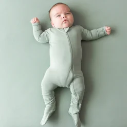 Zippered Footie in Thyme