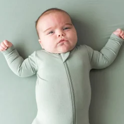 Zippered Footie in Thyme