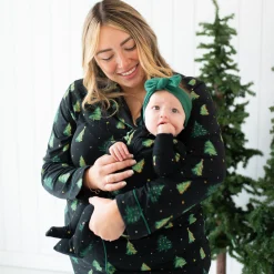 Zippered Footie in Twinkle Tree