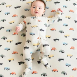 Zippered Footie in Vintage Truck
