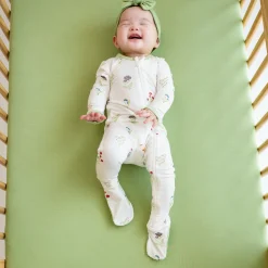 Zippered Footie in Wildflower