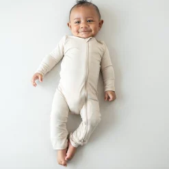 Zippered Romper in Bisque