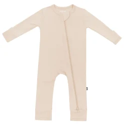 Zippered Romper in Bisque