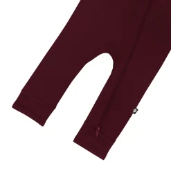 Zippered Romper in Burgundy