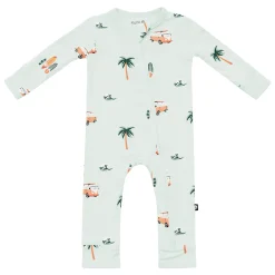 Zippered Romper in Dew Surf
