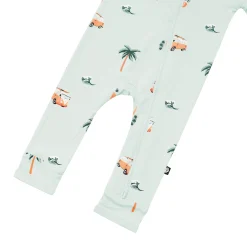 Zippered Romper in Dew Surf