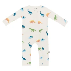 Zippered Romper in Ecru Roar