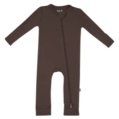 Zippered Romper in Espresso