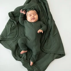 Zippered Romper in Fir
