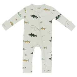 Zippered Romper in Fishing
