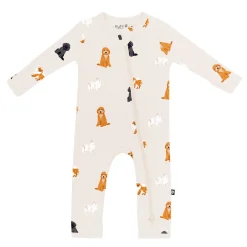 Zippered Romper in Fluffy Dog