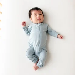 Zippered Romper in Fog