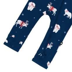Zippered Romper in Frosty Friends