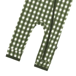 Zippered Romper in Gingham Fir