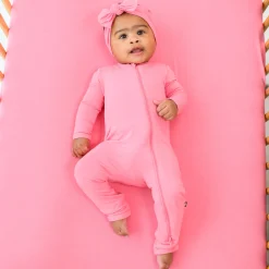 Zippered Romper in Guava
