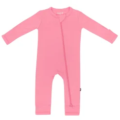 Zippered Romper in Guava