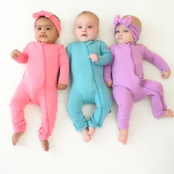 Zippered Romper in Guava