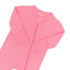 Zippered Romper in Guava