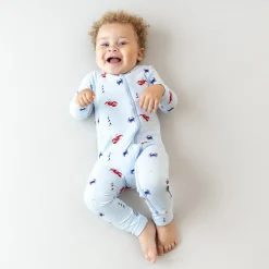 Zippered Romper in Harbor