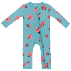 Zippered Romper in Hibiscus