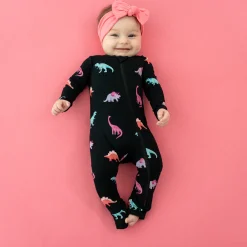 Zippered Romper in Midnight Roar