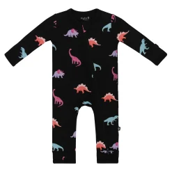 Zippered Romper in Midnight Roar
