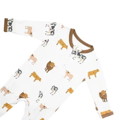 Zippered Romper in Moo