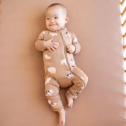 Zippered Romper in Pig