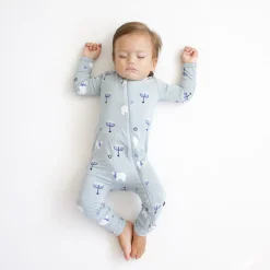 Zippered Romper in Polar Lights