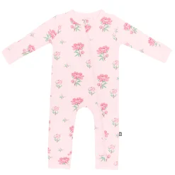 Zippered Romper in Sakura Peony