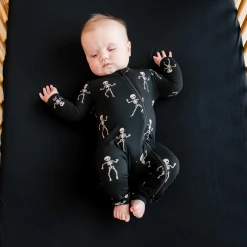 Zippered Romper in Skeleton