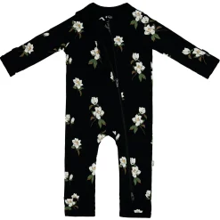 Zippered Romper in Small Midnight Magnolia