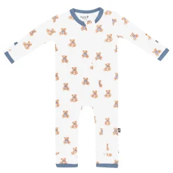 Zippered Romper in Teddy Bear
