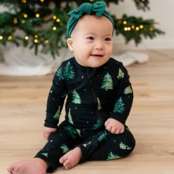Zippered Romper in Twinkle Tree
