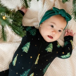 Zippered Romper in Twinkle Tree