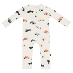 Zippered Romper in Vintage Truck