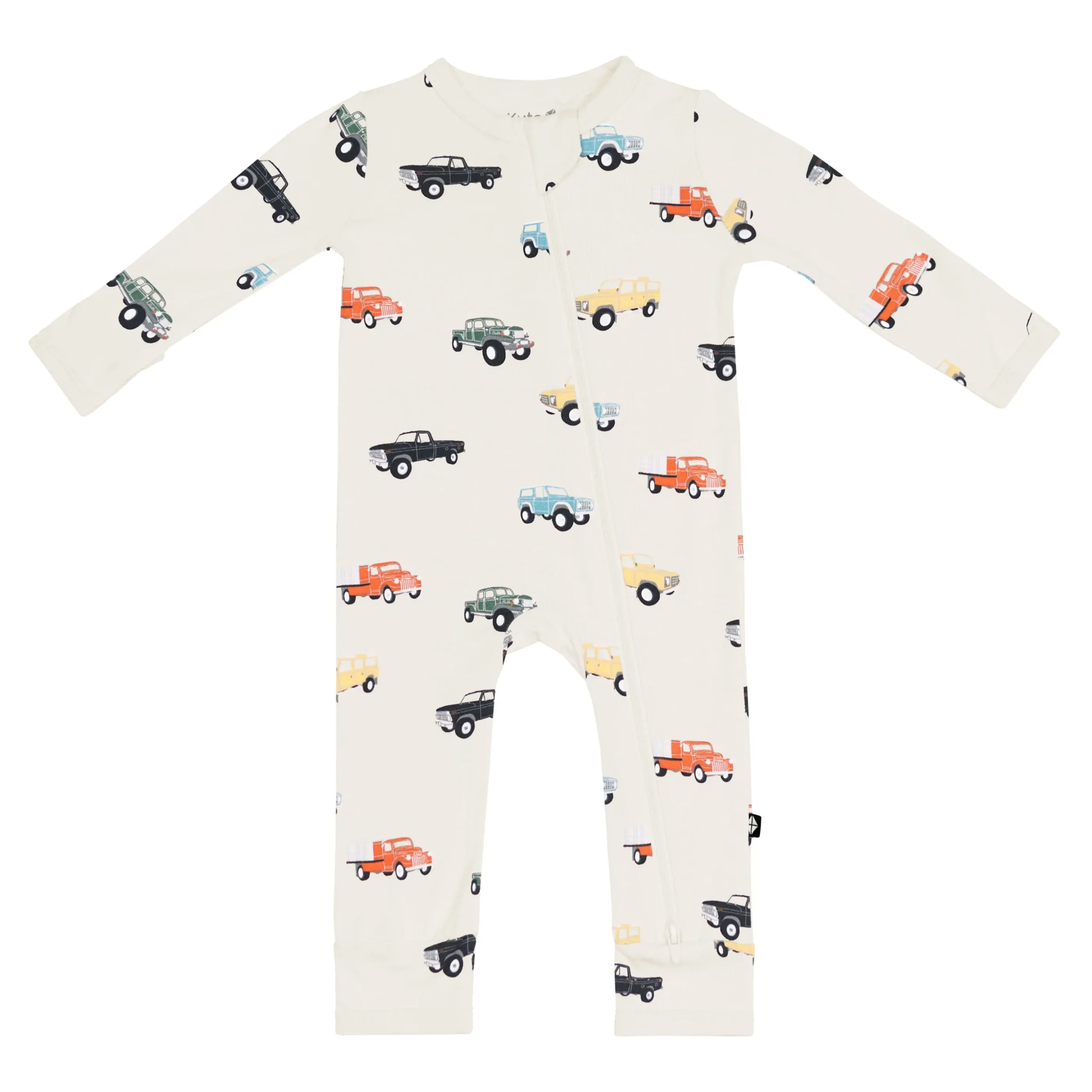 Zippered Romper in Vintage Truck