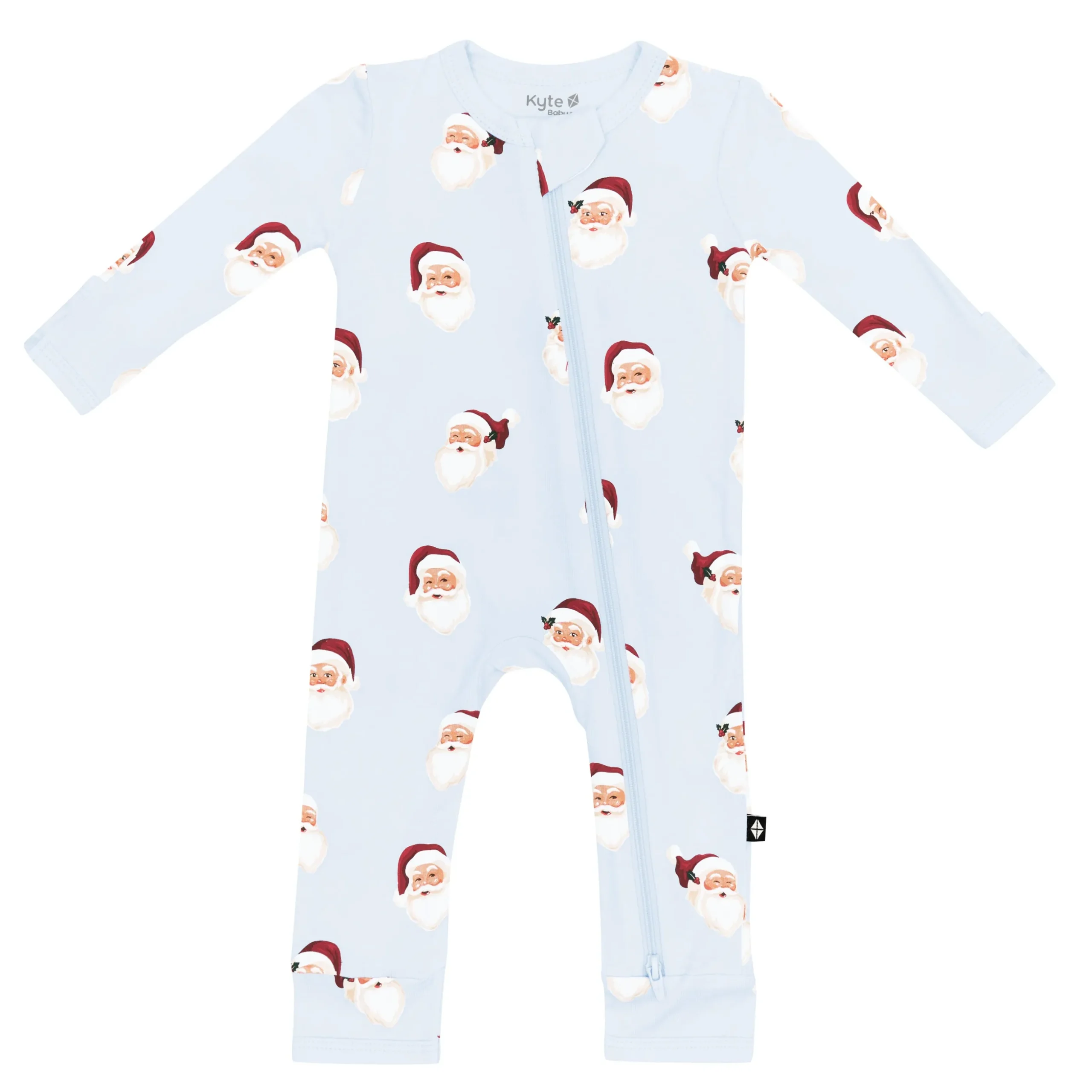 Zippered Romper in Vintage Santa