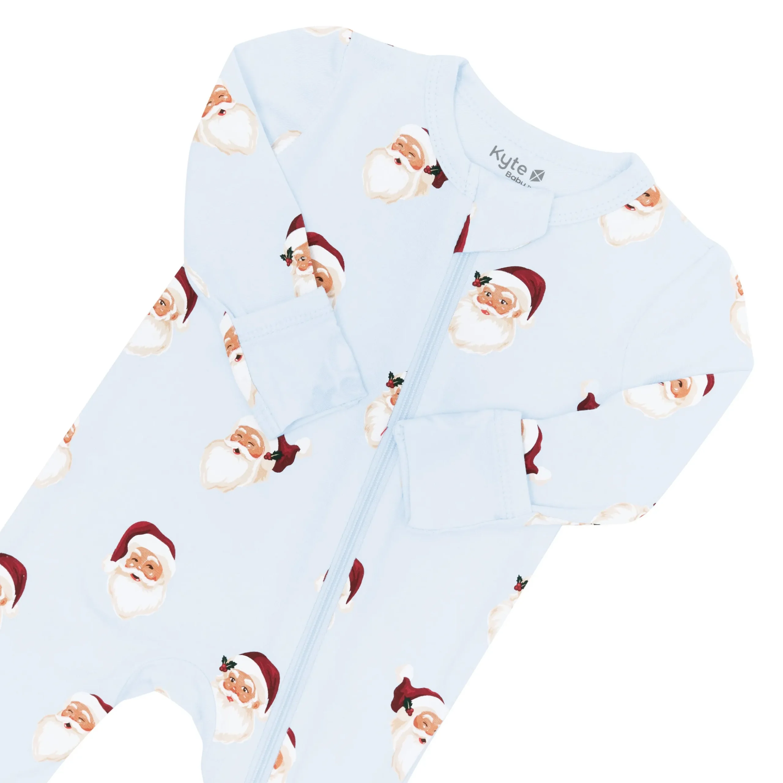 Zippered Romper in Vintage Santa