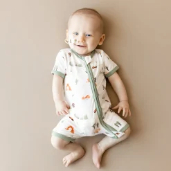 Zippered Shortall Romper in Road Trip