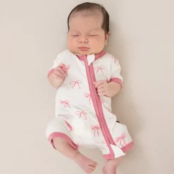 Zippered Shortall Romper in Bow