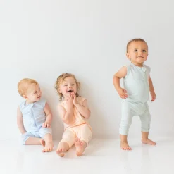 Zippered Sleeveless Romper in Dew