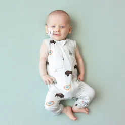 Zippered Sleeveless Romper in Yellowstone