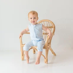 Zippered Sleeveless Romper in Mist