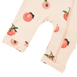 Zippered Sleeveless Romper in Peach