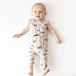 Zippered Sleeveless Romper in Fast and Fierce