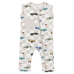 Zippered Sleeveless Romper in Fast and Fierce